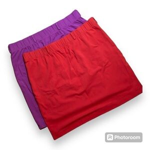 BUNDLE two Tristan XL women pencil skirt cotton